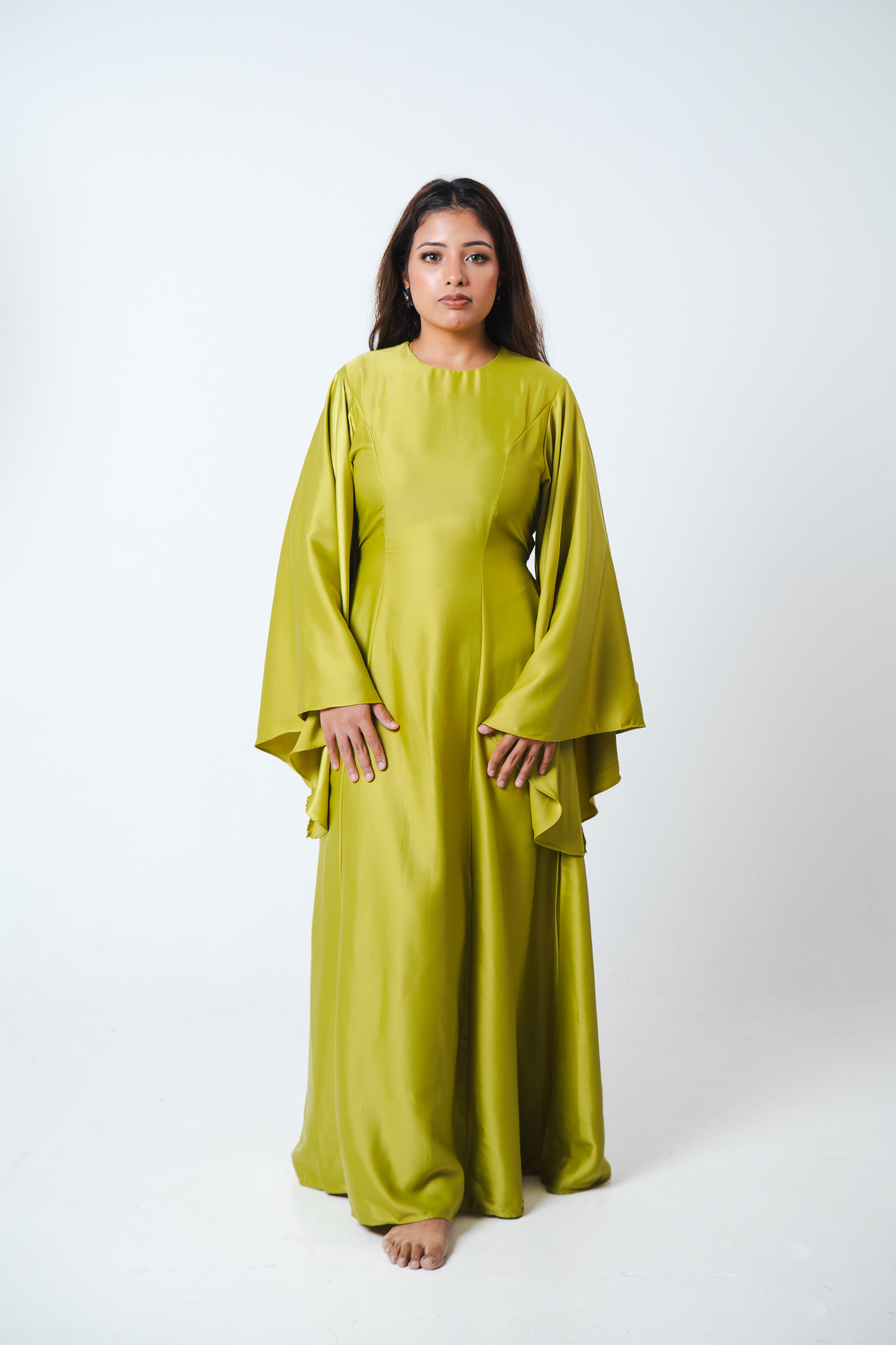 Isola Dress (Bright Olive)