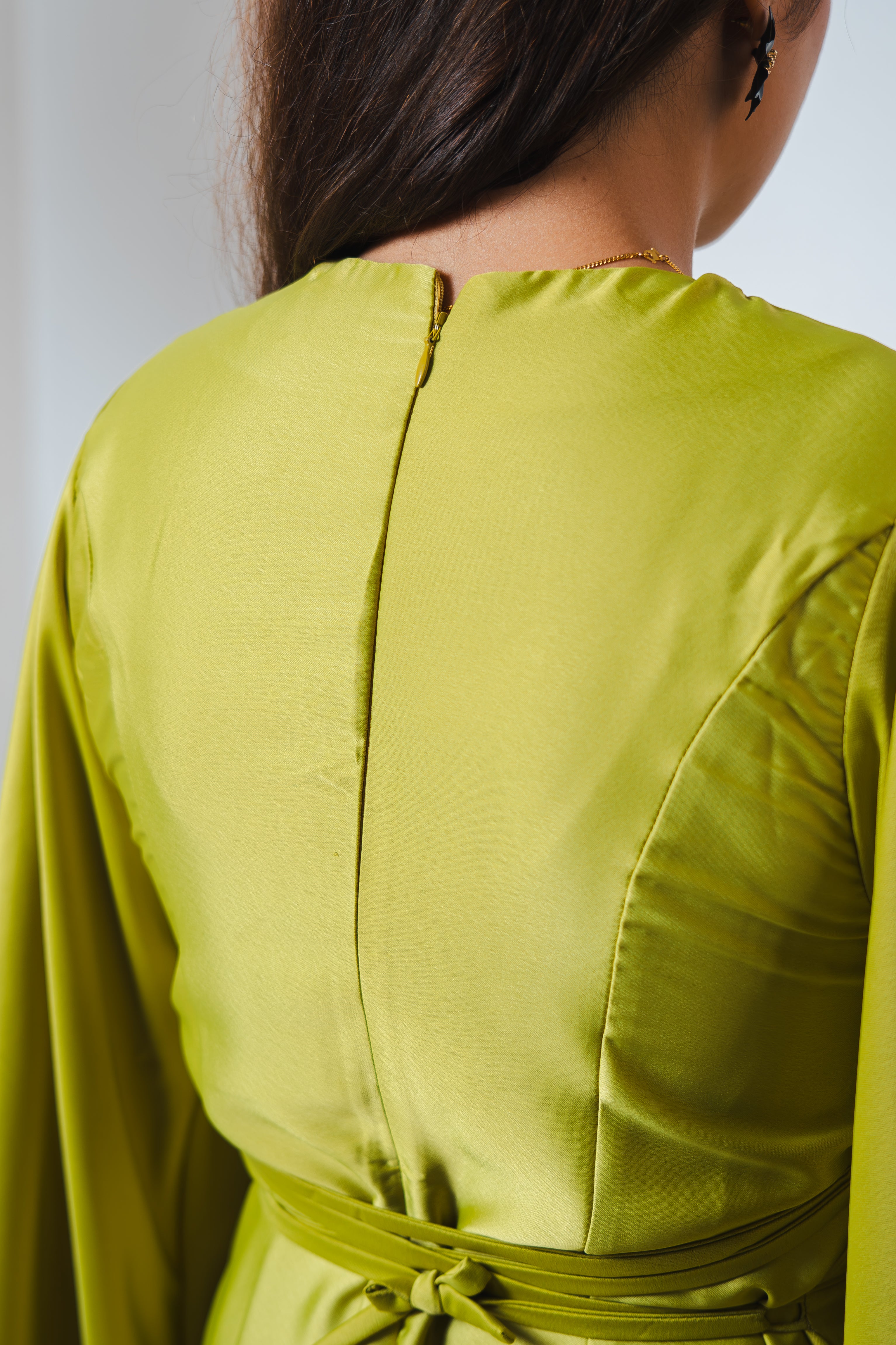 Isola Dress (Bright Olive)