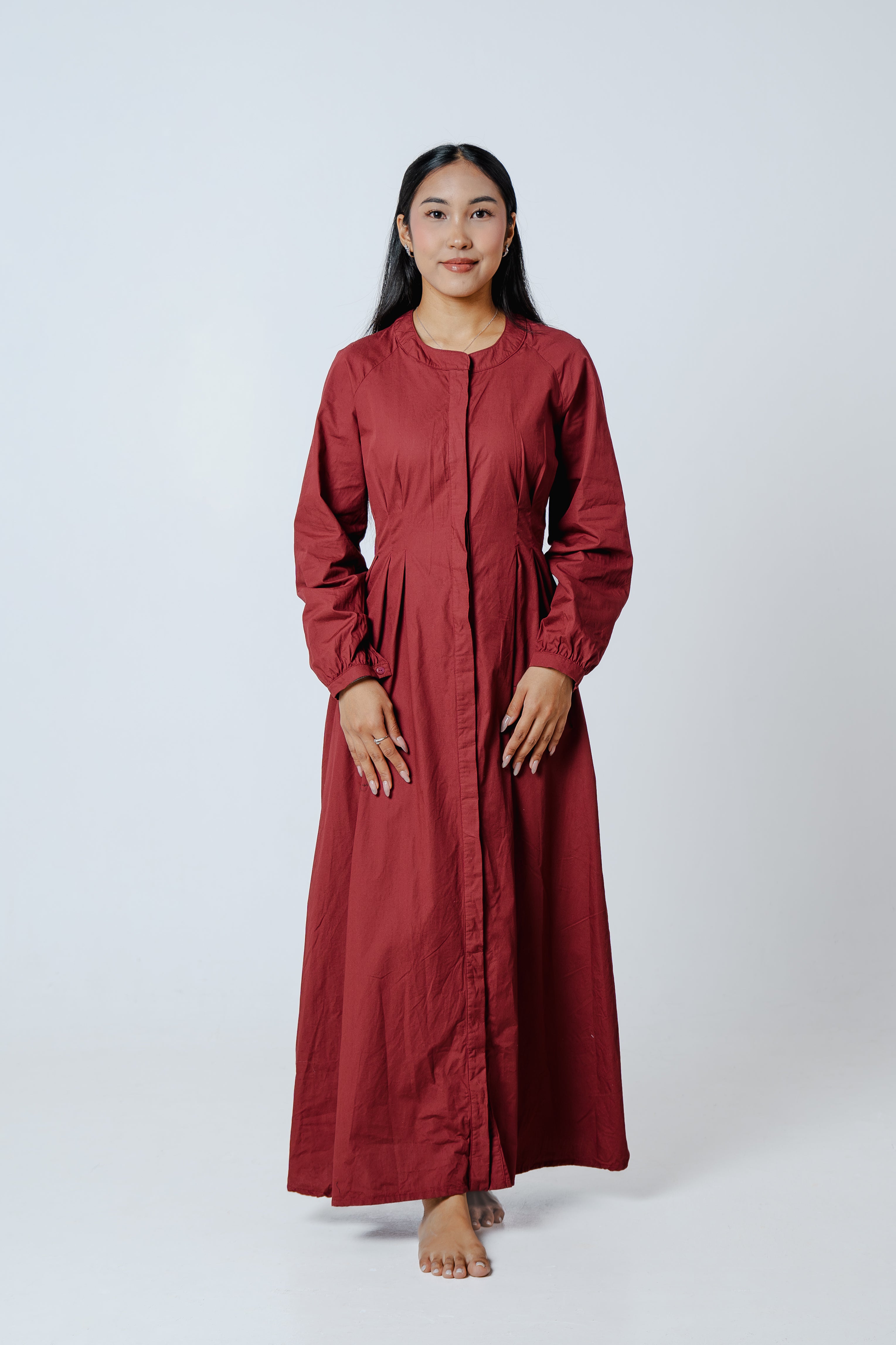 Noore Dress (Maroon)